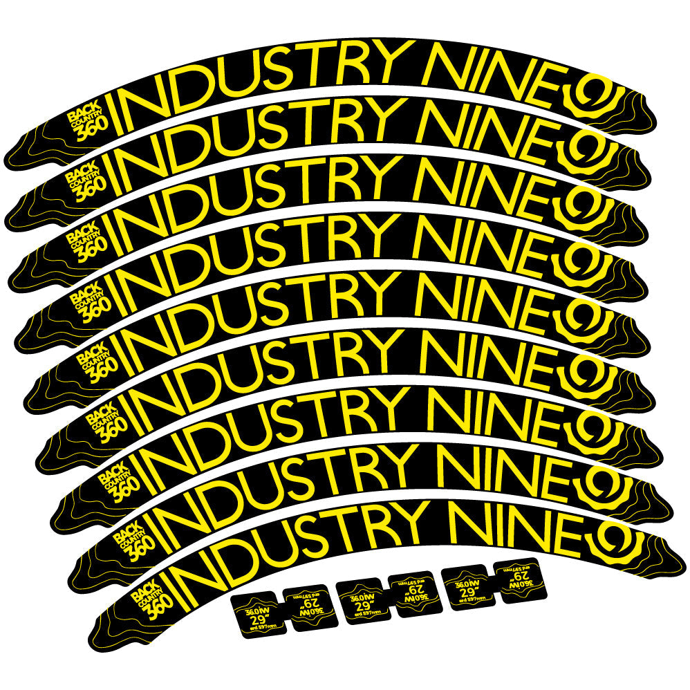 Autocollant Industry Nine Back Country 360 Mountain Wheel Vélo vinyle autocollant