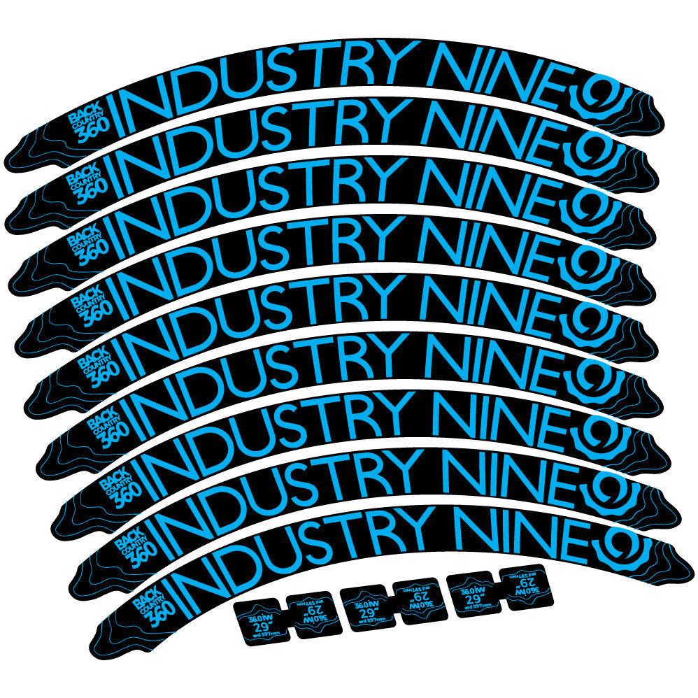 Autocollant Industry Nine Back Country 360 Mountain Wheel Vélo vinyle autocollant