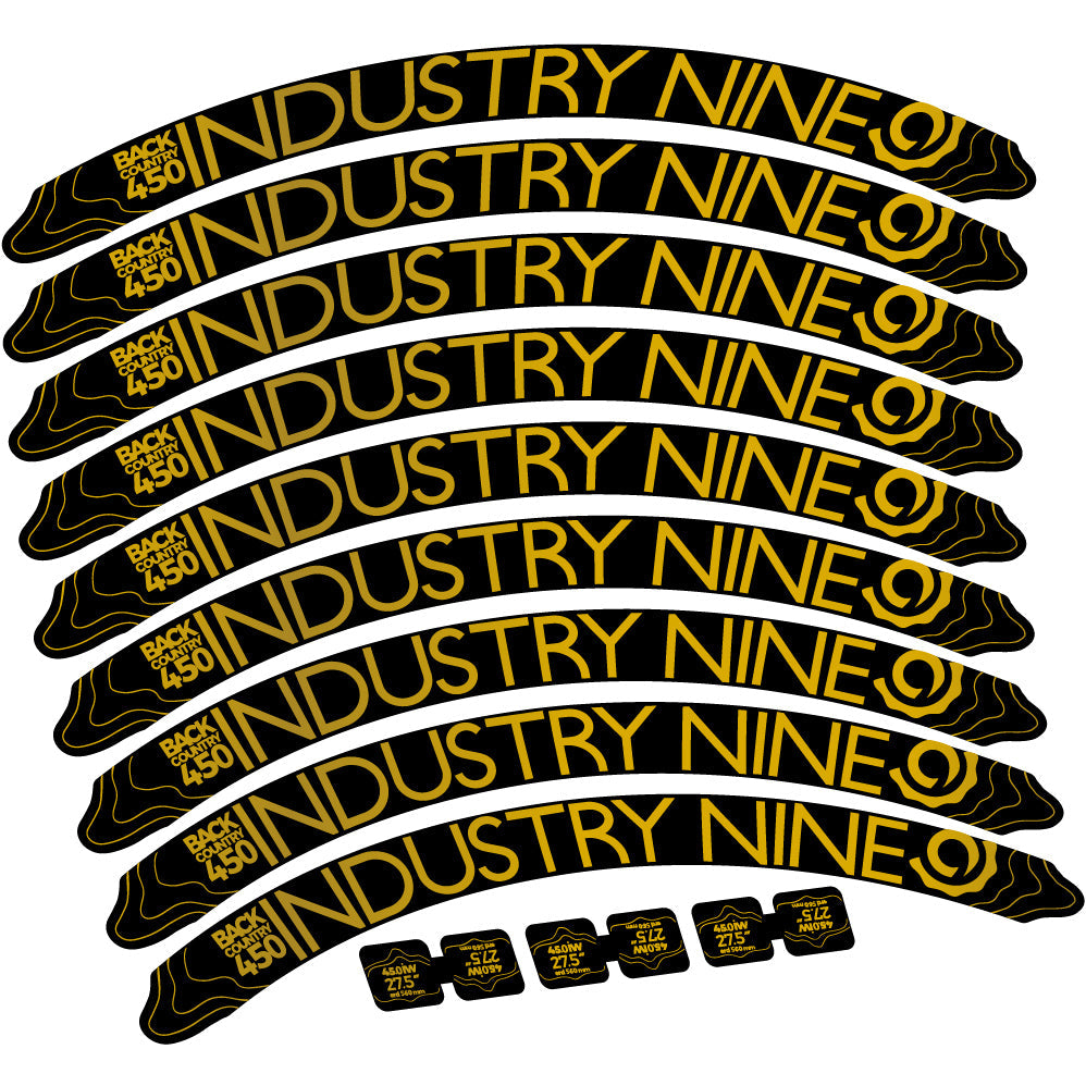 Autocollant Industry Nine Back Country 450 Mountain Wheel Vélo vinyle autocollant
