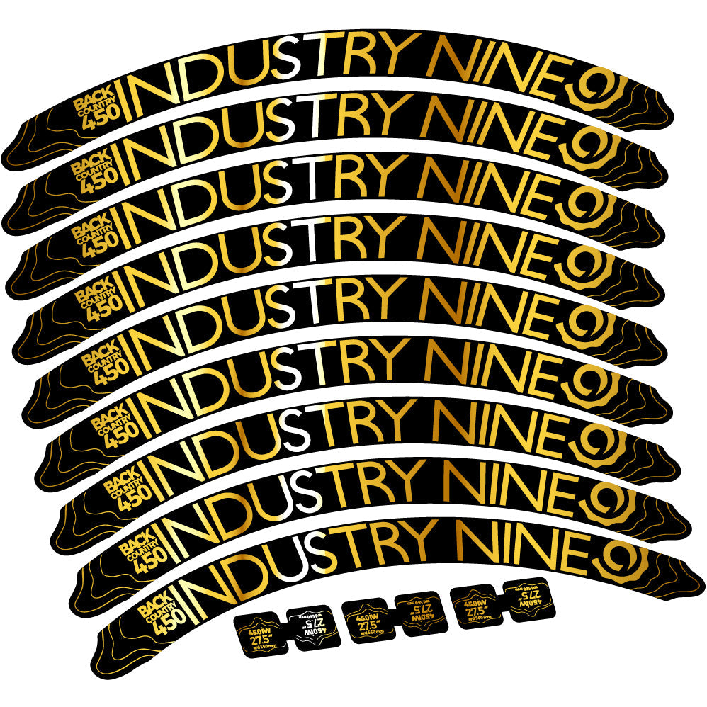 Autocollant Industry Nine Back Country 450 Mountain Wheel Vélo vinyle autocollant