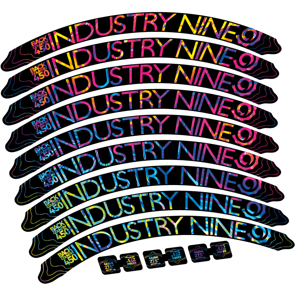 Autocollant Industry Nine Back Country 450 Mountain Wheel Vélo vinyle autocollant