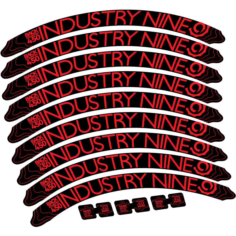 Autocollant Industry Nine Back Country 450 Mountain Wheel Vélo vinyle autocollant