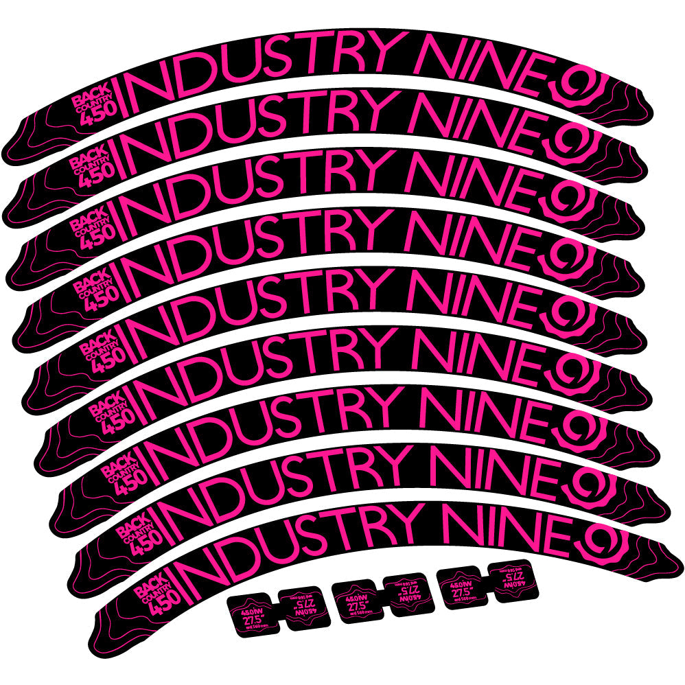 Autocollant Industry Nine Back Country 450 Mountain Wheel Vélo vinyle autocollant