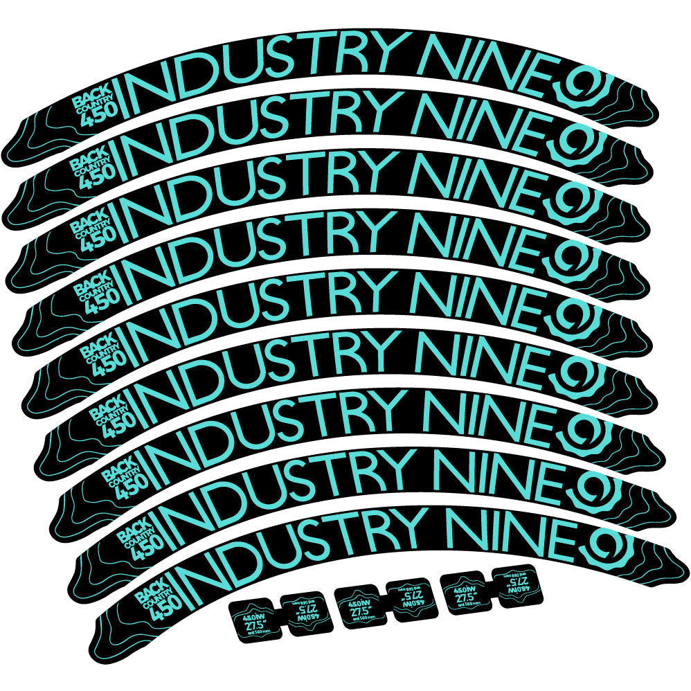Autocollant Industry Nine Back Country 450 Mountain Wheel Vélo vinyle autocollant