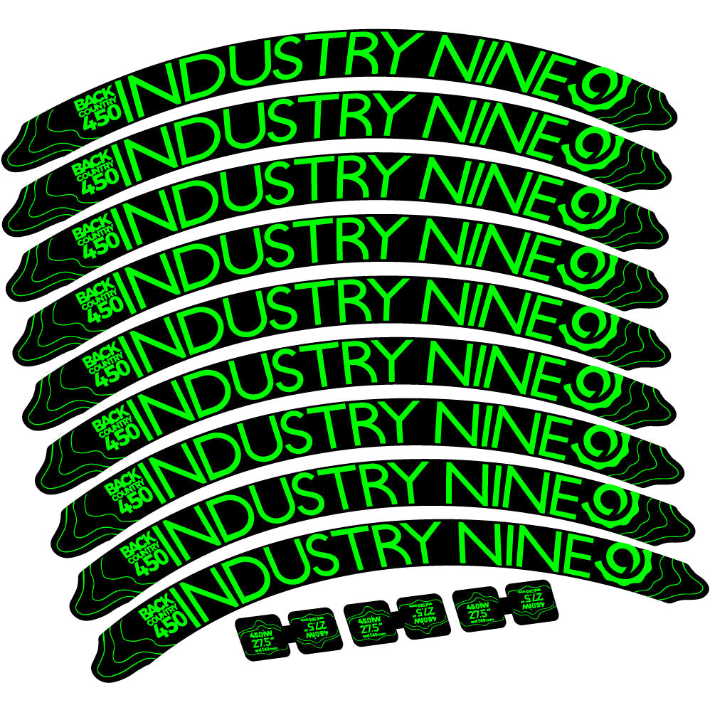 Autocollant Industry Nine Back Country 450 Mountain Wheel Vélo vinyle autocollant