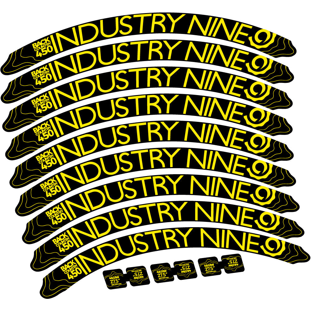 Autocollant Industry Nine Back Country 450 Mountain Wheel Vélo vinyle autocollant