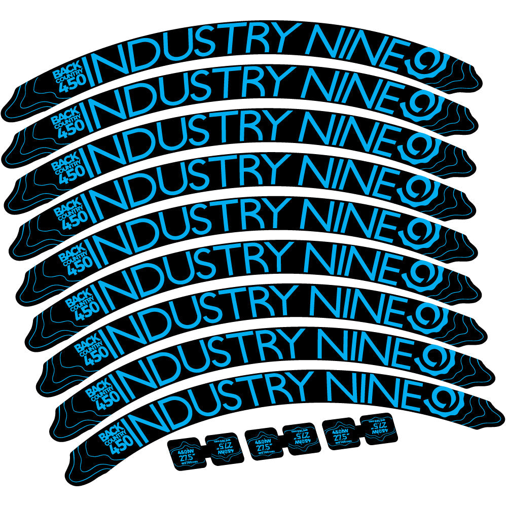 Autocollant Industry Nine Back Country 450 Mountain Wheel Vélo vinyle autocollant