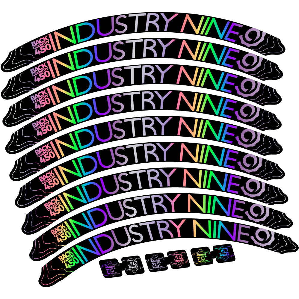 Autocollant Industry Nine Back Country 450 Mountain Wheel Vélo vinyle autocollant