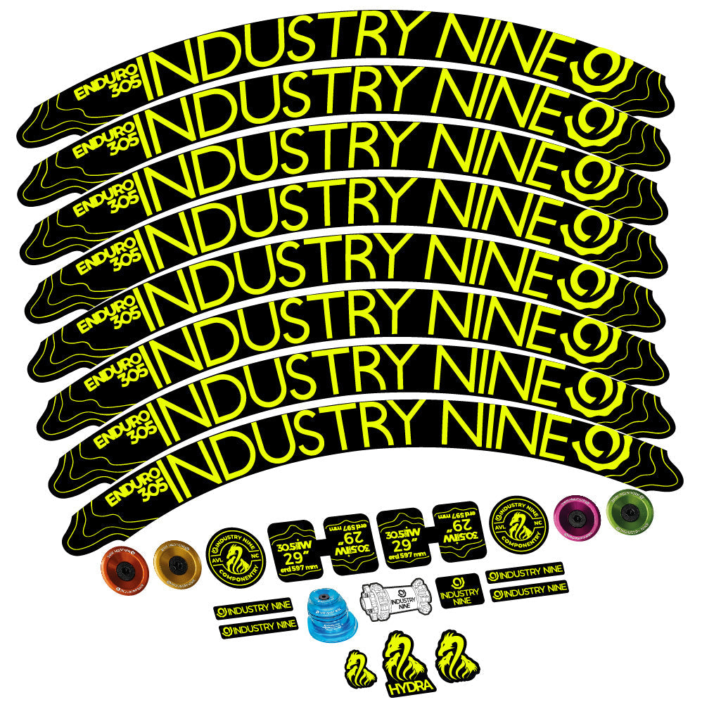 Autocollant Industry Nine Enduro 305 V2, Roues VTT 29, Vélo vinyle sticker
