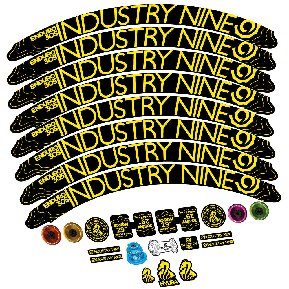 Autocollant Industry Nine Enduro 305 V2, Roues VTT 29, Vélo vinyle sticker