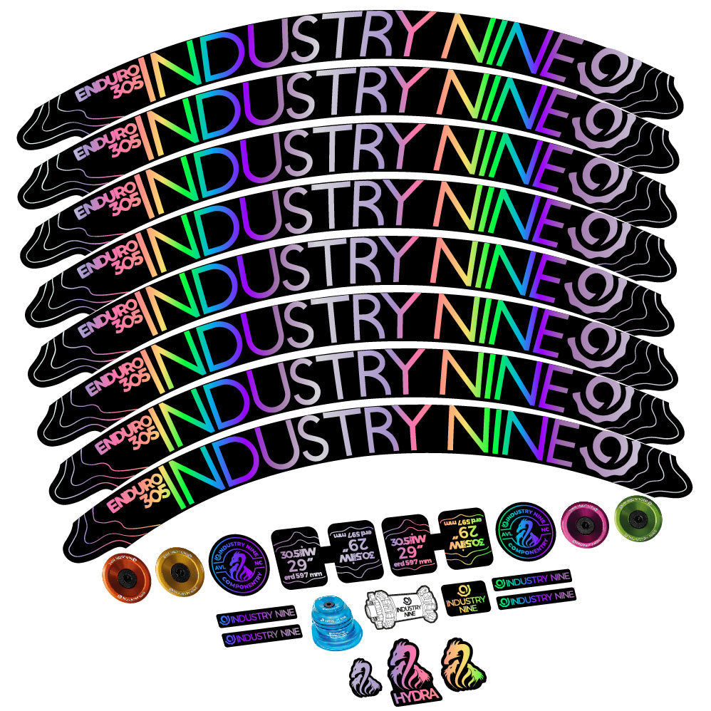 Autocollant Industry Nine Enduro 305 V2, Roues VTT 29, Vélo vinyle sticker