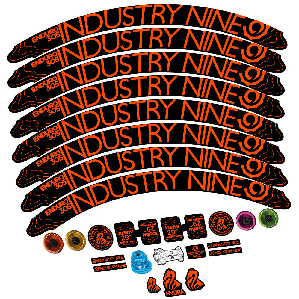 Autocollant Industry Nine Enduro 305 V2, Roues VTT 29, Vélo vinyle sticker