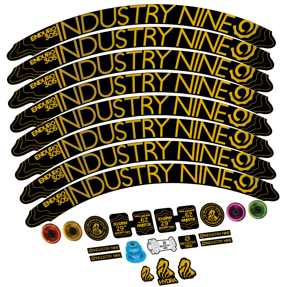 Autocollant Industry Nine Enduro 305 V2, Roues VTT 29, Vélo vinyle sticker