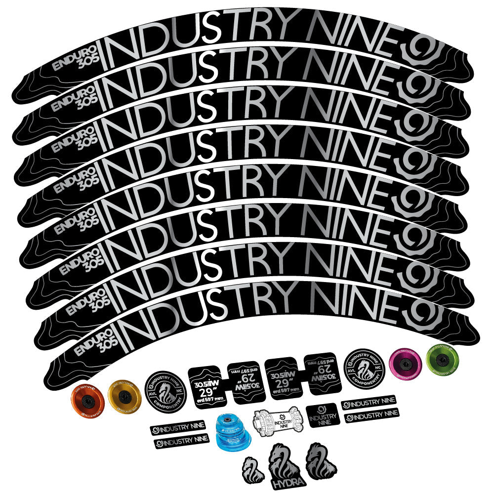 Autocollant Industry Nine Enduro 305 V2, Roues VTT 29, Vélo vinyle sticker
