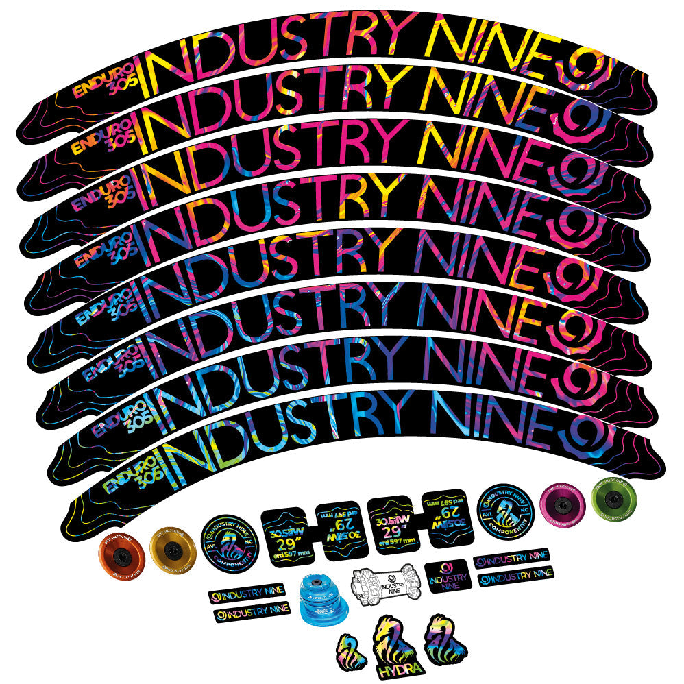 Autocollant Industry Nine Enduro 305 V2, Roues VTT 29, Vélo vinyle sticker