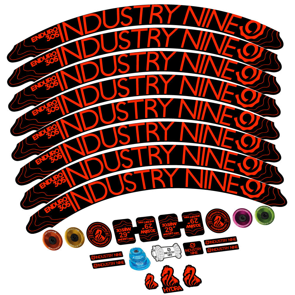 Autocollant Industry Nine Enduro 305 V2, Roues VTT 29, Vélo vinyle sticker