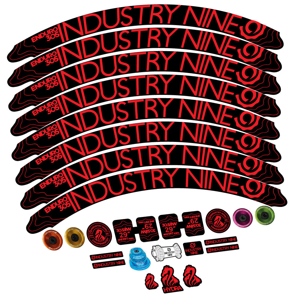Autocollant Industry Nine Enduro 305 V2, Roues VTT 29, Vélo vinyle sticker