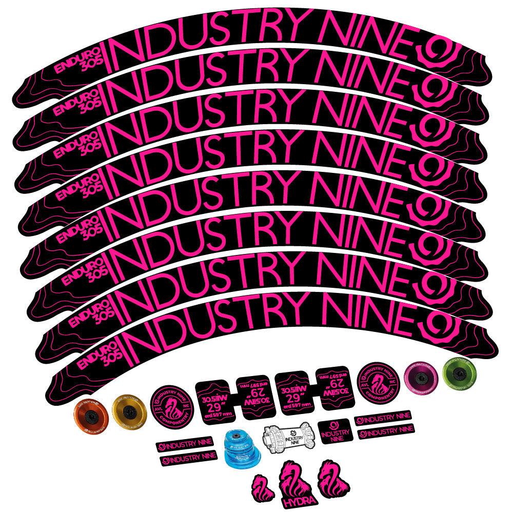 Autocollant Industry Nine Enduro 305 V2, Roues VTT 29, Vélo vinyle sticker