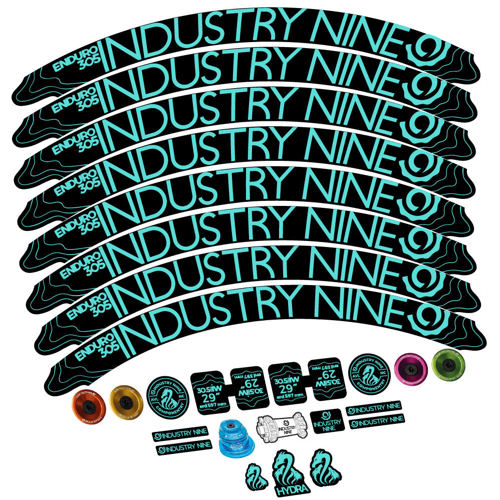 Autocollant Industry Nine Enduro 305 V2, Roues VTT 29, Vélo vinyle sticker