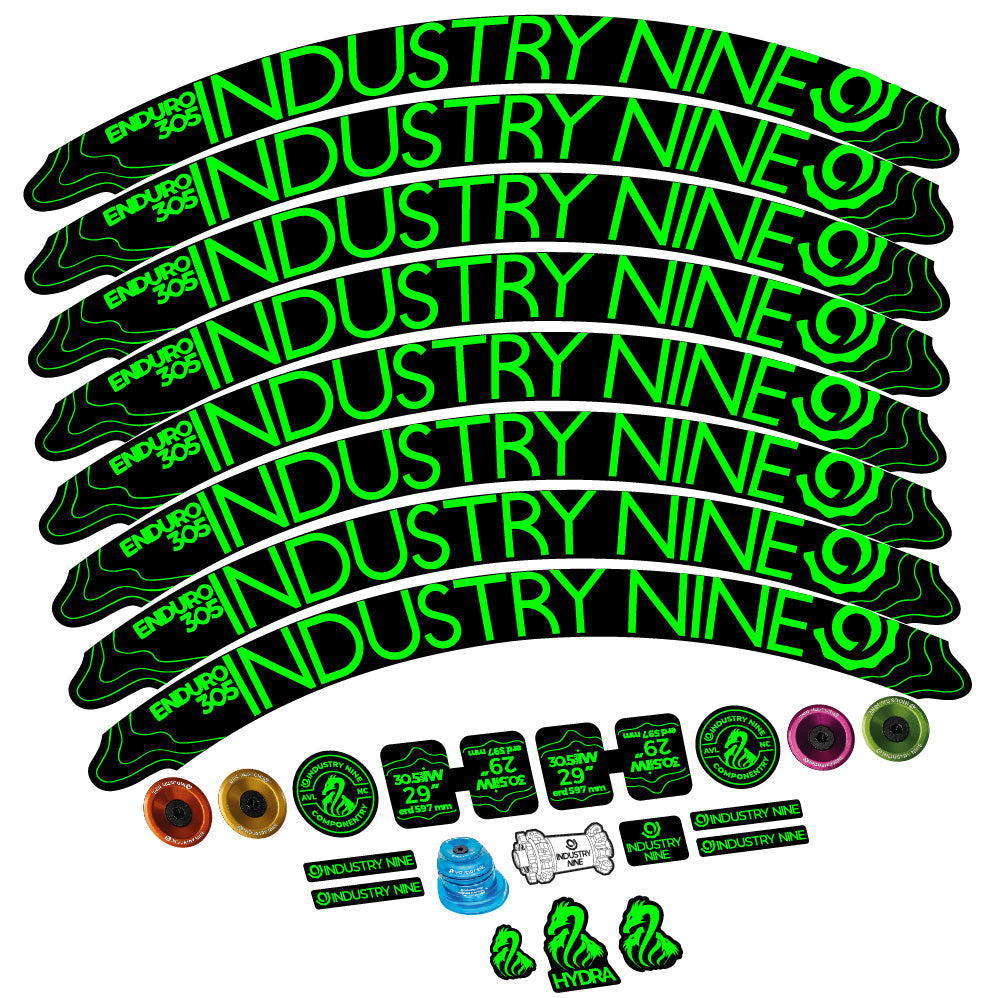 Autocollant Industry Nine Enduro 305 V2, Roues VTT 29, Vélo vinyle sticker