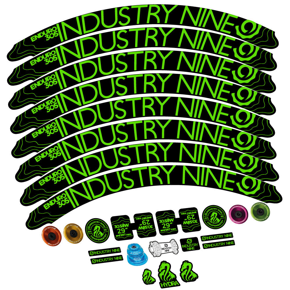 Autocollant Industry Nine Enduro 305 V2, Roues VTT 29, Vélo vinyle sticker