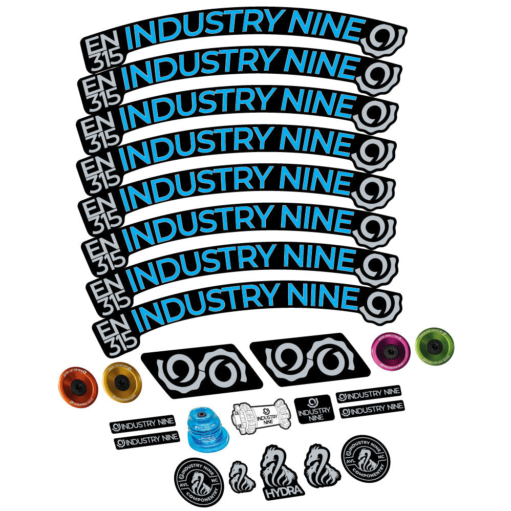 Autocollant Industry Nine Enduro 315 Carbon, Roues VTT 29, Vélo vinyle sticker