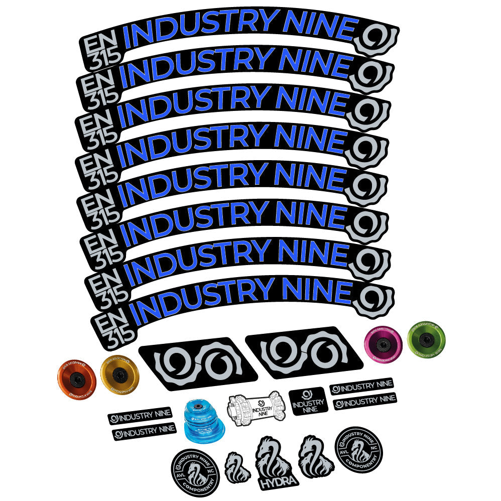 Autocollant Industry Nine Enduro 315 Carbon, Roues VTT 29, Vélo vinyle sticker