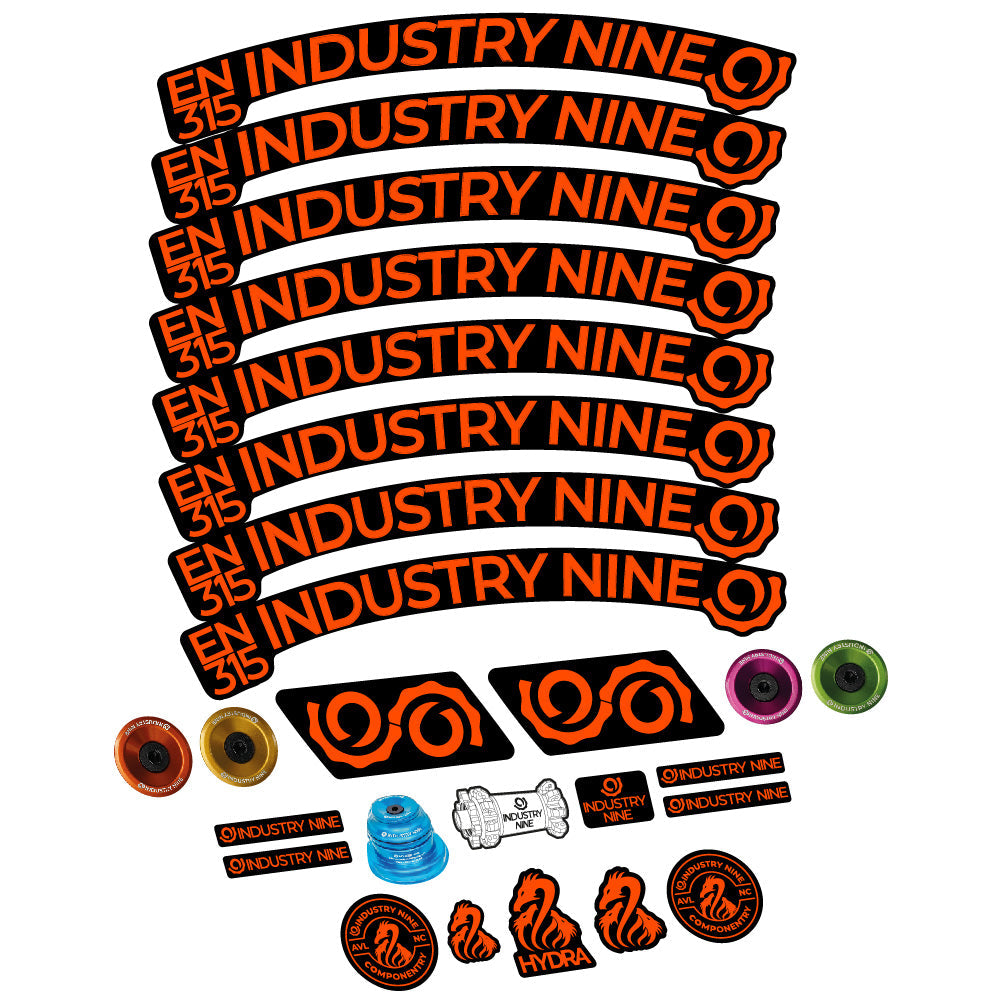 Autocollant Industry Nine Enduro 315 Carbon, Roues VTT 29, Vélo vinyle sticker