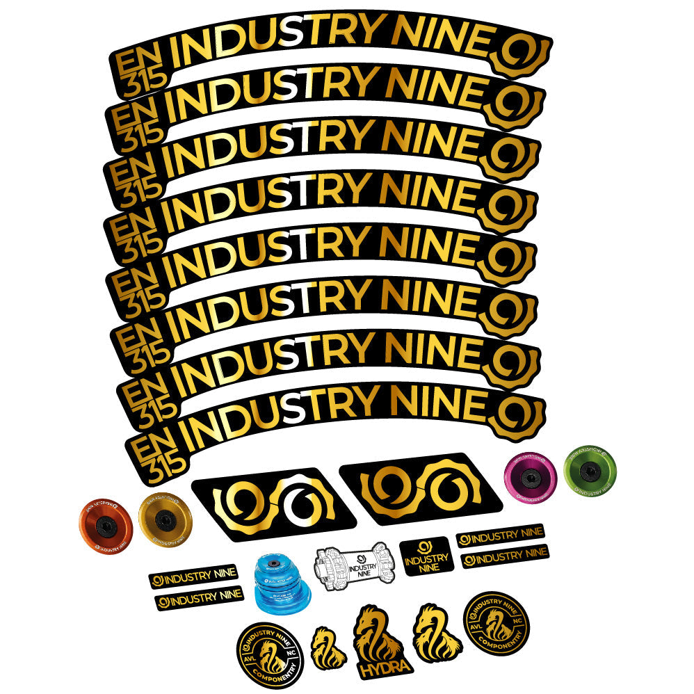 Autocollant Industry Nine Enduro 315 Carbon, Roues VTT 29, Vélo vinyle sticker