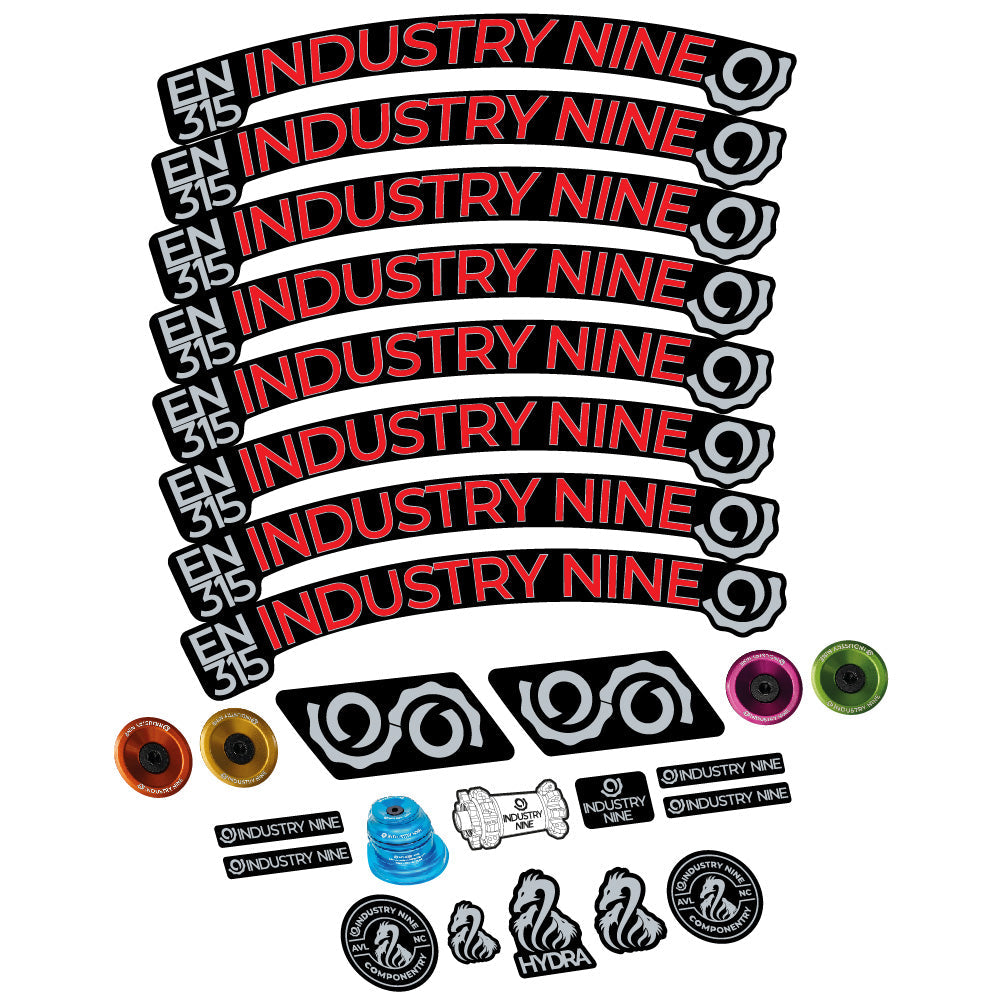 Autocollant Industry Nine Enduro 315 Carbon, Roues VTT 29, Vélo vinyle sticker