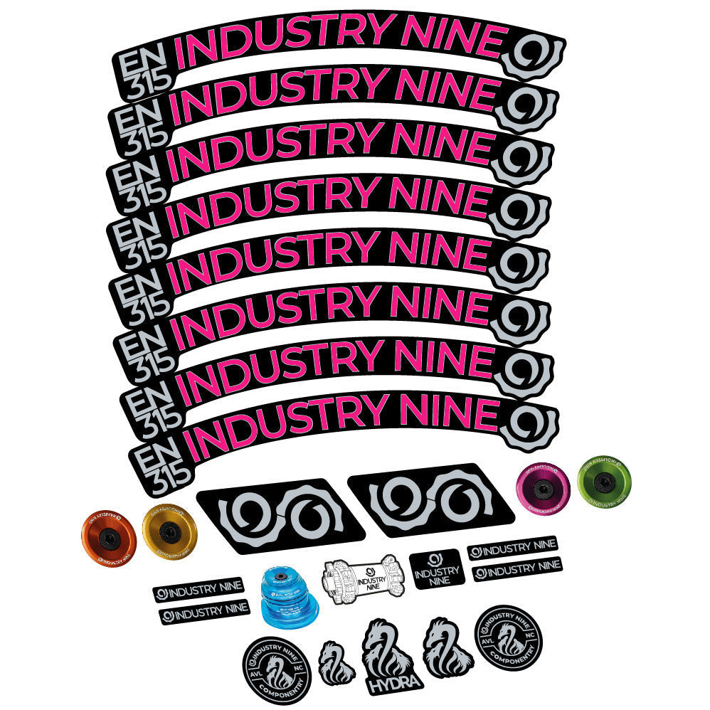 Autocollant Industry Nine Enduro 315 Carbon, Roues VTT 29, Vélo vinyle sticker