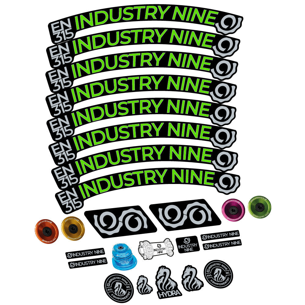 Autocollant Industry Nine Enduro 315 Carbon, Roues VTT 29, Vélo vinyle sticker