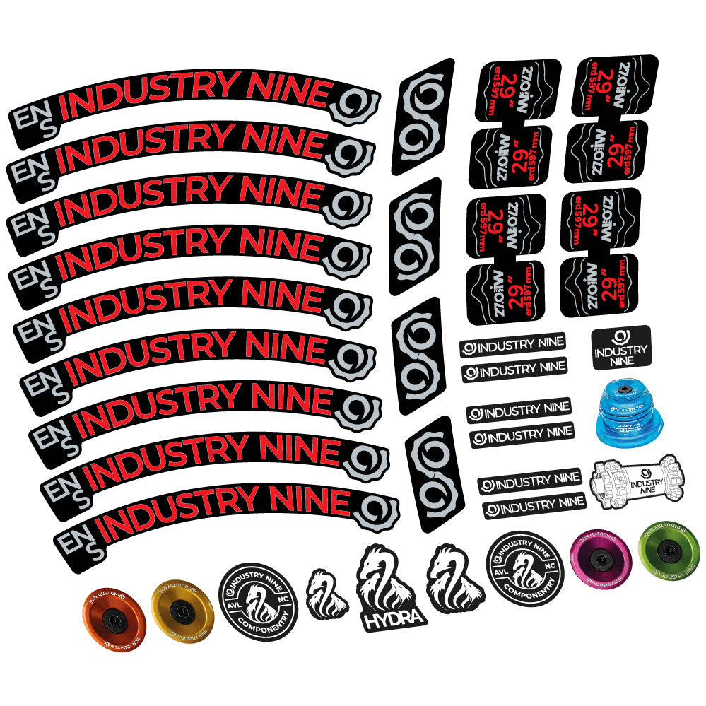 Autocollant Industry Nine Enduro S, Roues VTT 29, Vélo vinyle autocollant