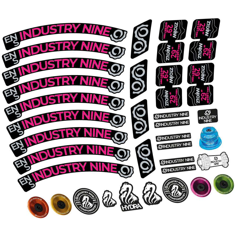 Autocollant Industry Nine Enduro S, Roues VTT 29, Vélo vinyle autocollant