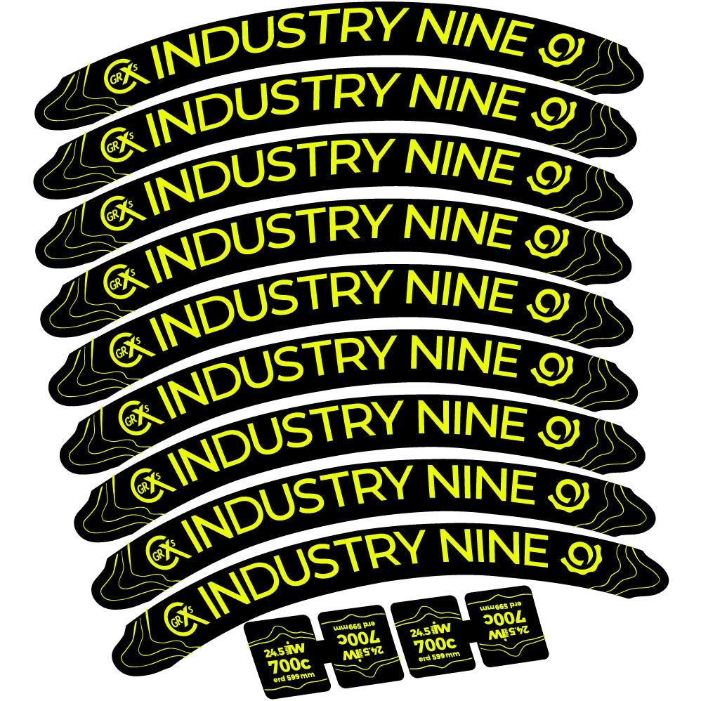 Autocollant Industry Nine GRCX Mountain Wheel Vélo vinyle autocollant
