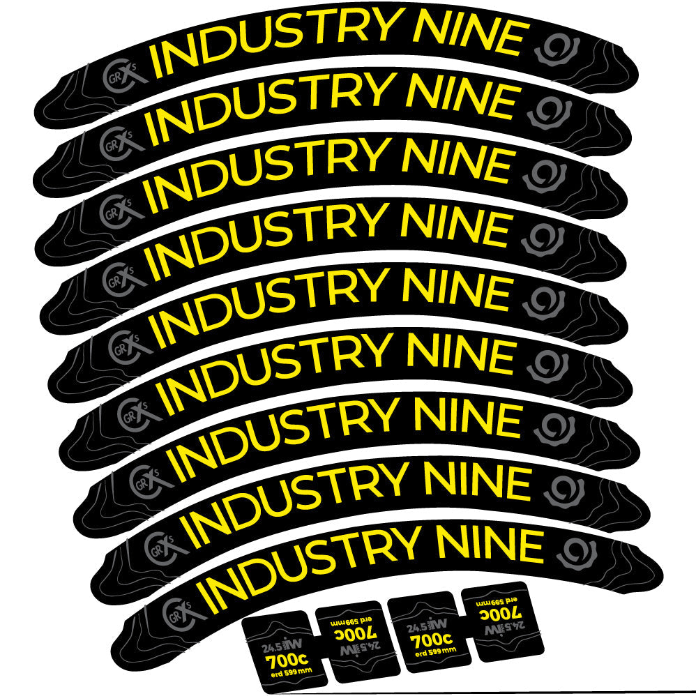 Autocollant Industry Nine GRCX Mountain Wheel Vélo vinyle autocollant