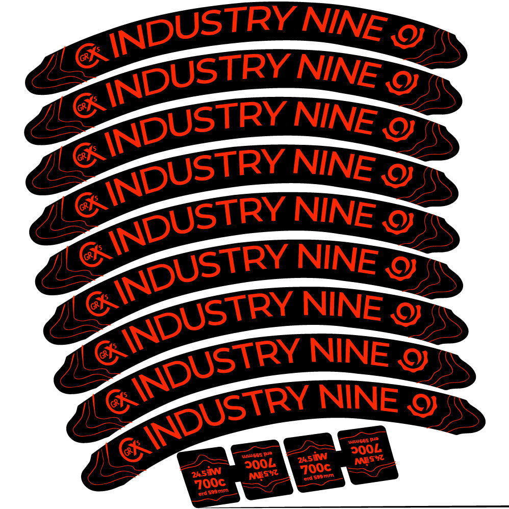 Autocollant Industry Nine GRCX Mountain Wheel Vélo vinyle autocollant