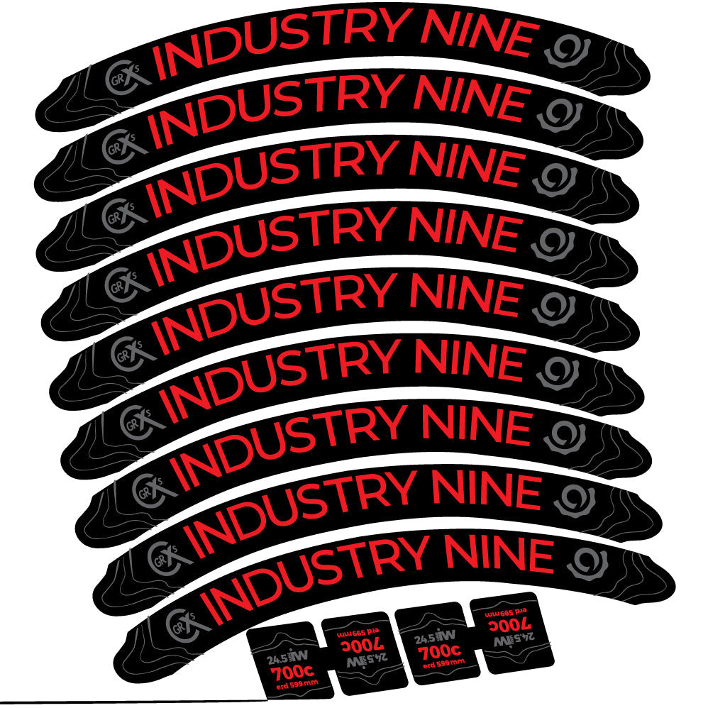 Autocollant Industry Nine GRCX Mountain Wheel Vélo vinyle autocollant