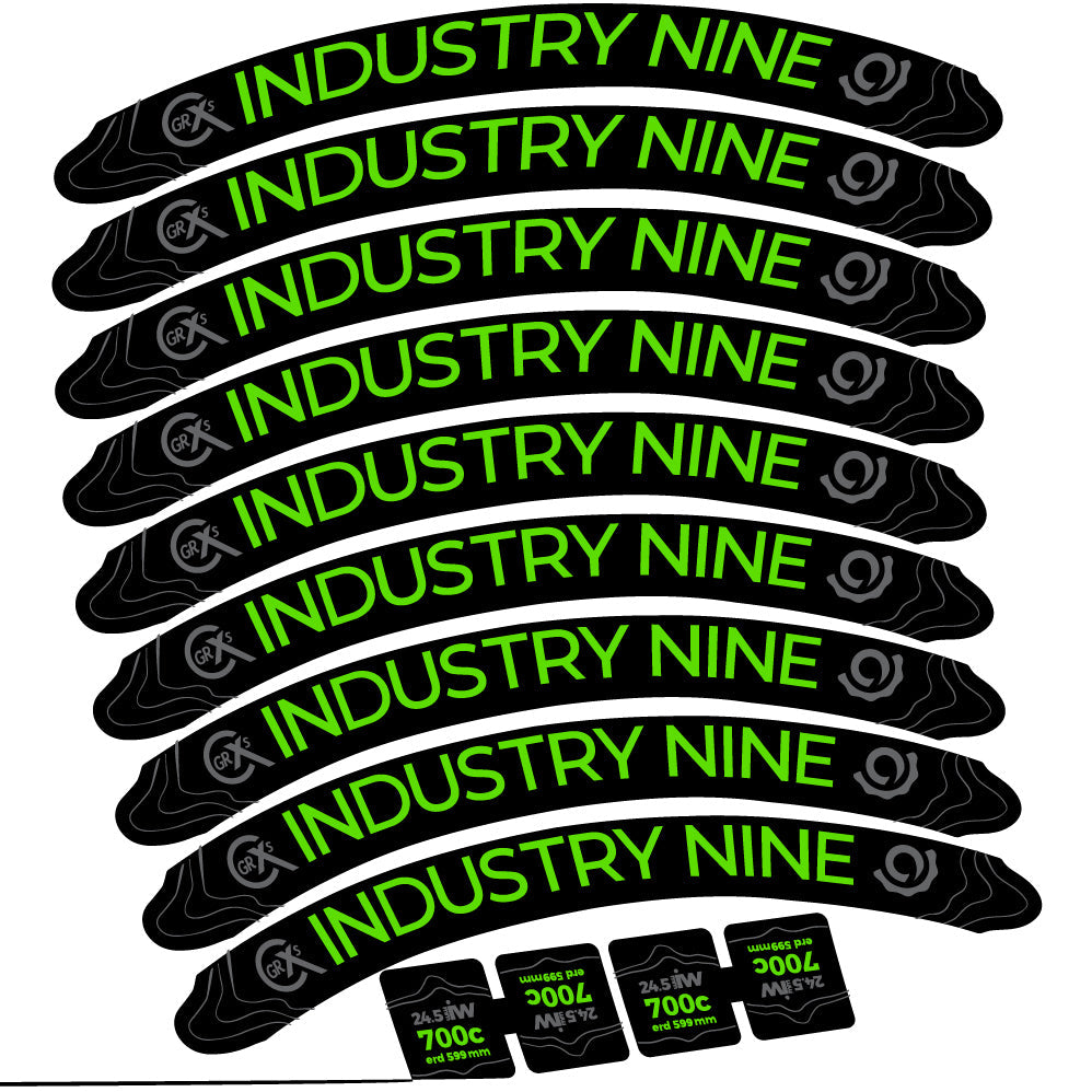 Autocollant Industry Nine GRCX Mountain Wheel Vélo vinyle autocollant