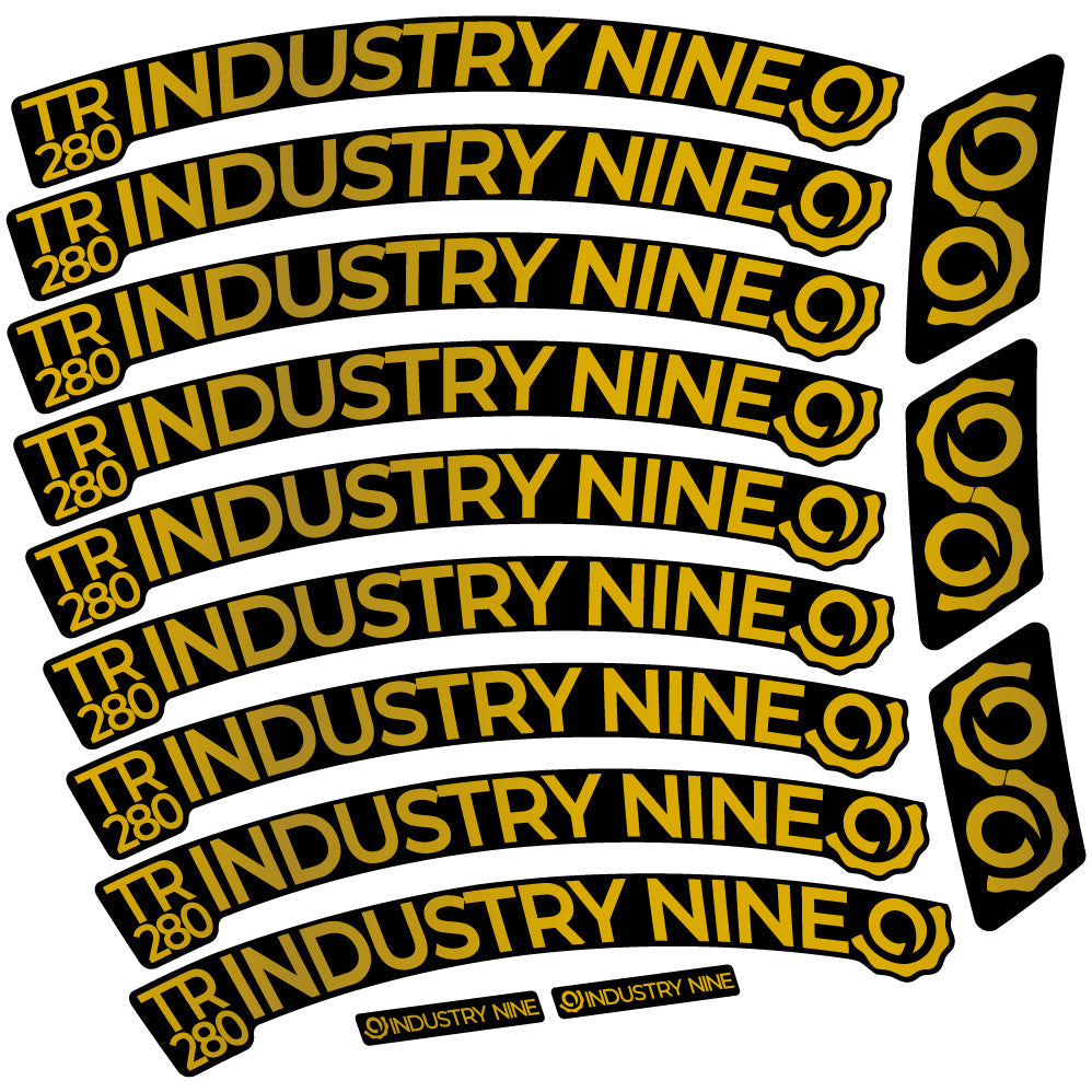 Autocollant Industry Nine Trail 280 Carbon Mountain Wheel Vélo vinyle autocollant