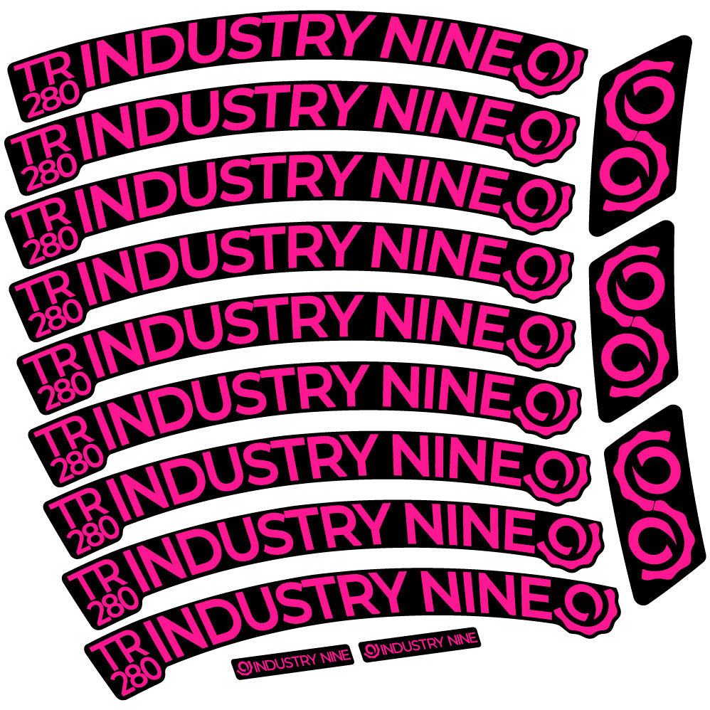 Autocollant Industry Nine Trail 280 Carbon Mountain Wheel Vélo vinyle autocollant