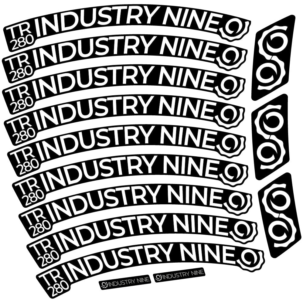 Autocollant Industry Nine Trail 280 Carbon Mountain Wheel Vélo vinyle autocollant