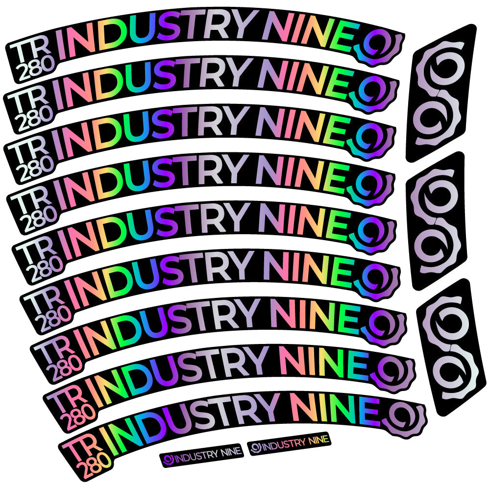Autocollant Industry Nine Trail 280 Carbon Mountain Wheel Vélo vinyle autocollant