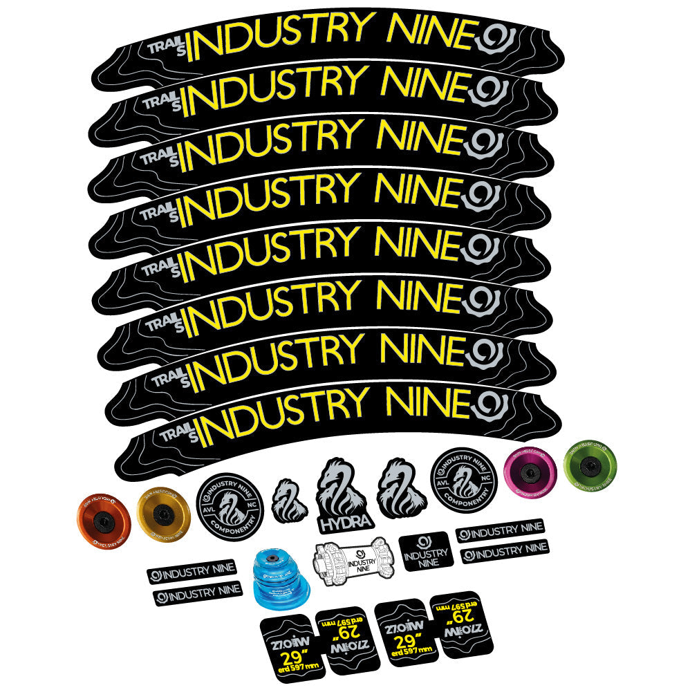 Autocollant Industry Nine Trail S, Roues VTT 29, Vélo vinyle autocollant