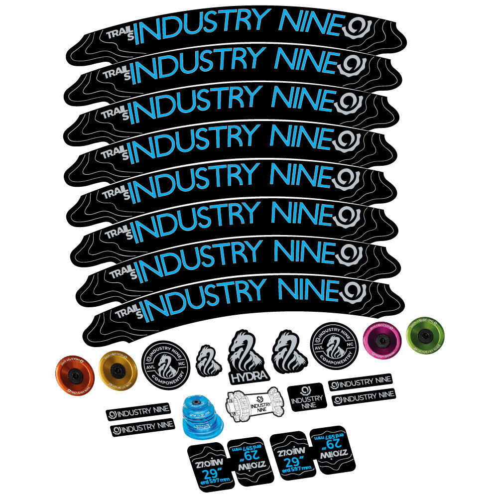 Autocollant Industry Nine Trail S, Roues VTT 29, Vélo vinyle autocollant