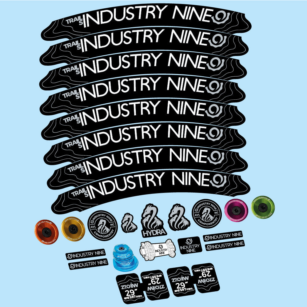 Autocollant Industry Nine Trail S, Roues VTT 29, Vélo vinyle autocollant