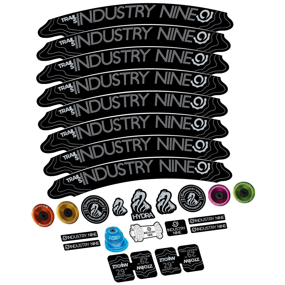 Autocollant Industry Nine Trail S, Roues VTT 29, Vélo vinyle autocollant