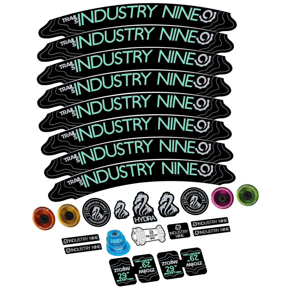 Autocollant Industry Nine Trail S, Roues VTT 29, Vélo vinyle autocollant