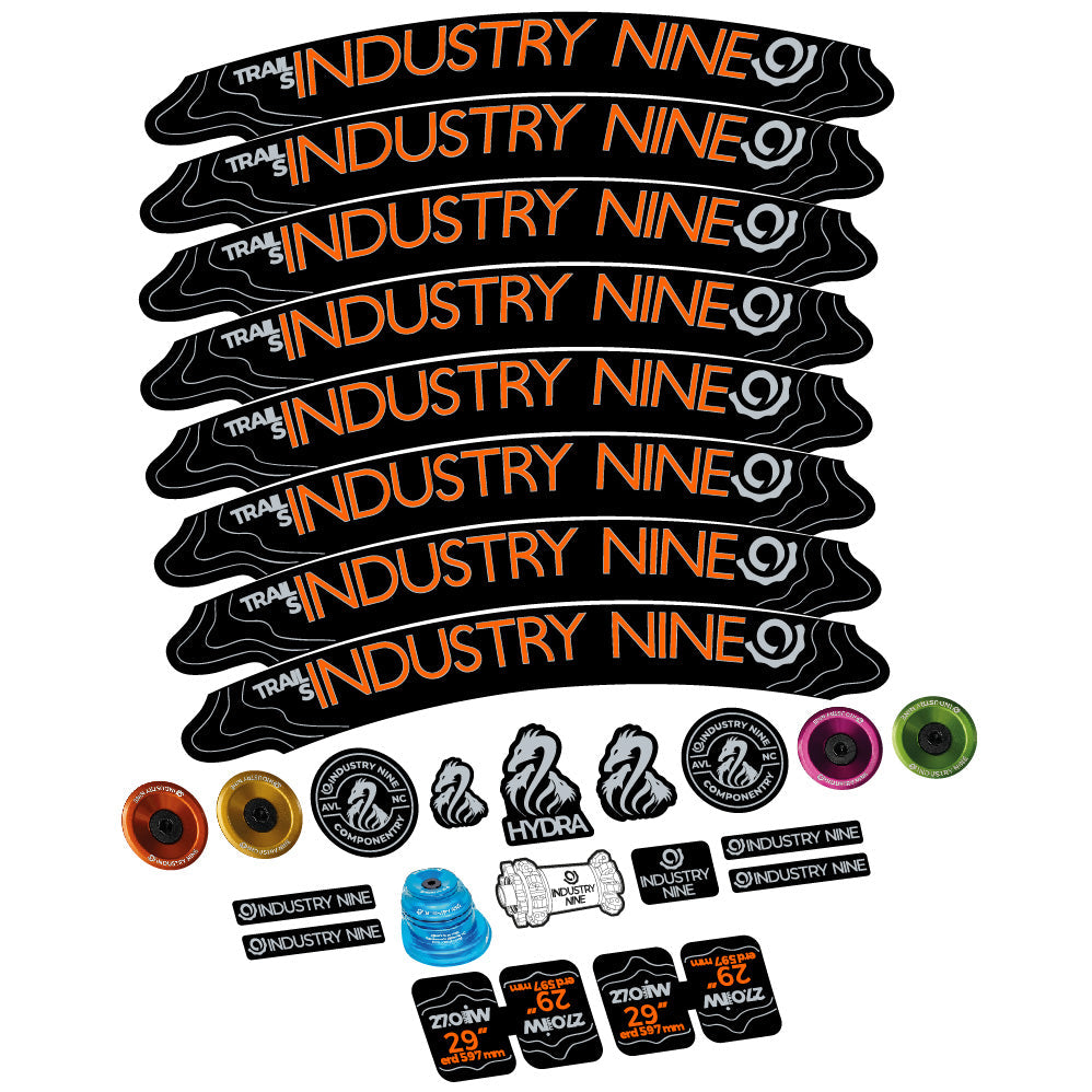 Autocollant Industry Nine Trail S, Roues VTT 29, Vélo vinyle autocollant