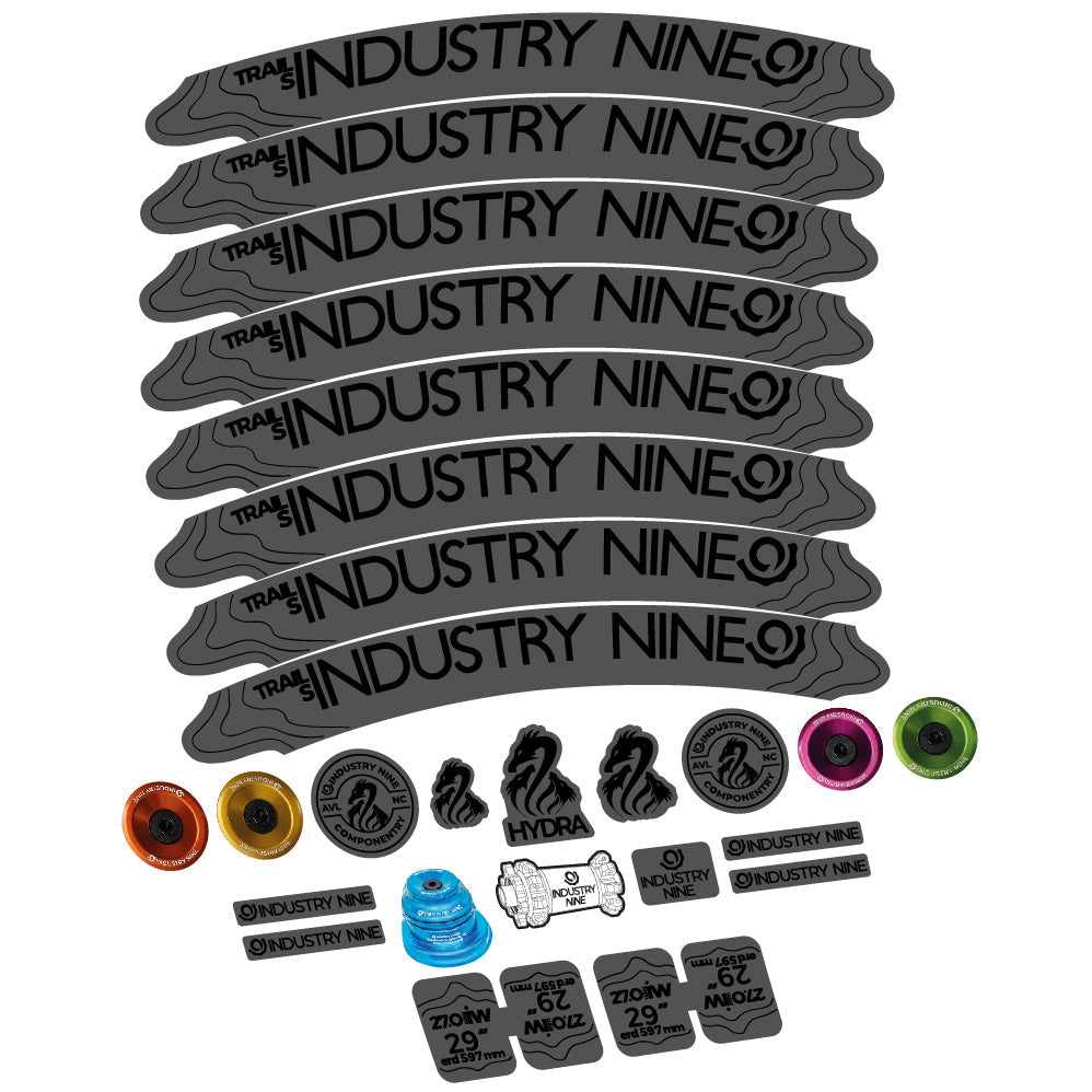 Autocollant Industry Nine Trail S, Roues VTT 29, Vélo vinyle autocollant